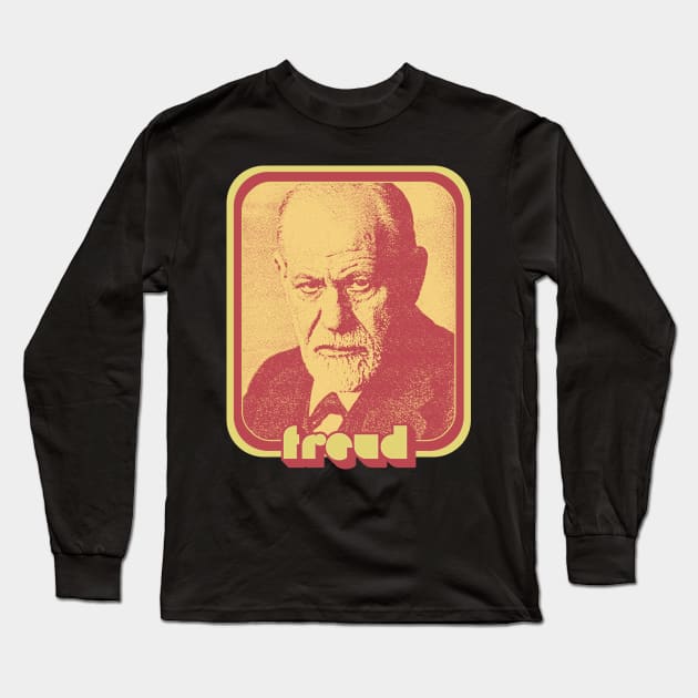 Sigmund Freud // Retro Aesthetic Fan Art Design Long Sleeve T-Shirt by DankFutura